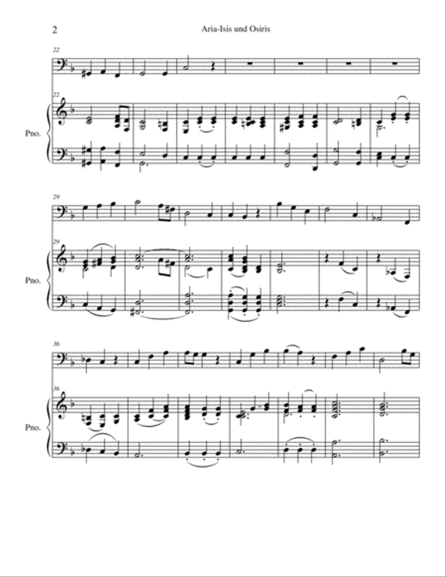 Seven Mozart Art Songs Bassoon scores gallery preview page 6