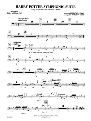 Harry Potter Symphonic Suite: (wp) E-flat Tuba B.C.