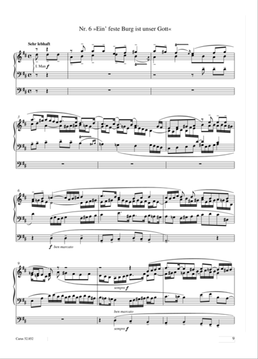 Reger: 52 easy preludes for the most common Lutheran chorales op. 67, Volume 1 Organ Solo scores gallery preview page 5