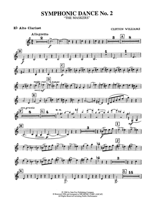 Symphonic Dance No. 2: E-flat Alto Clarinet
