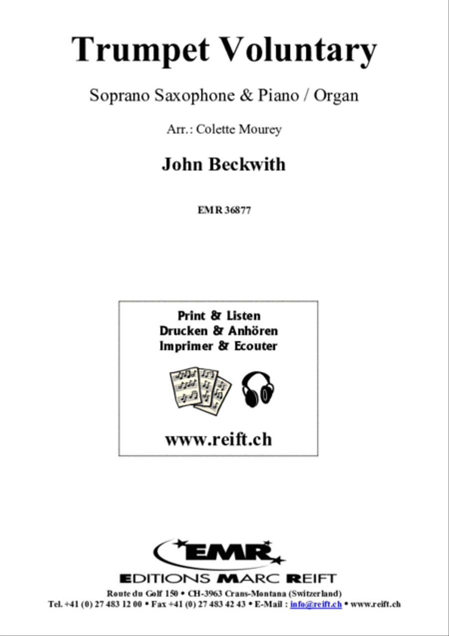 Trumpet Voluntary Soprano Saxophone scores gallery preview page 2
