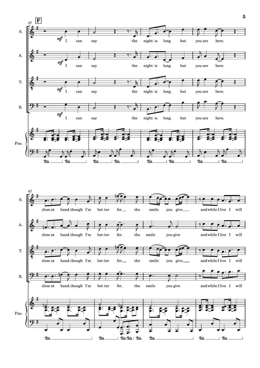 Follow You, Follow Me 4-Part scores gallery preview page 5