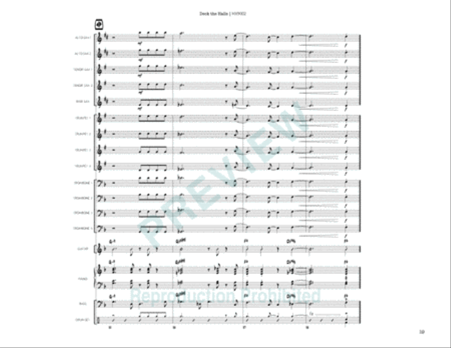Deck the Halls Deck the Halls Jazz Ensemble scores gallery preview page 20