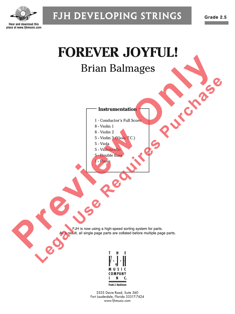 Forever Joyful! String Orchestra scores gallery preview page 2