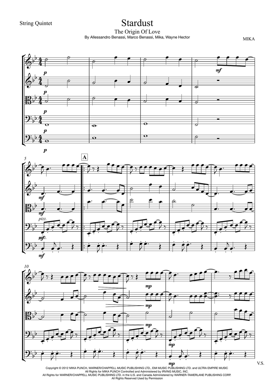 Stardust String Quartet scores gallery preview page 1