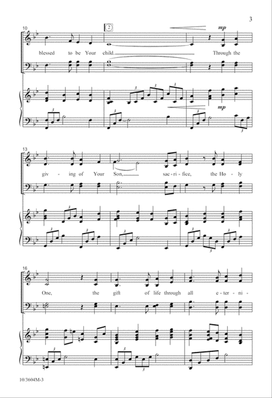A Prayer of Grateful Praise 4-Part scores gallery preview page 3