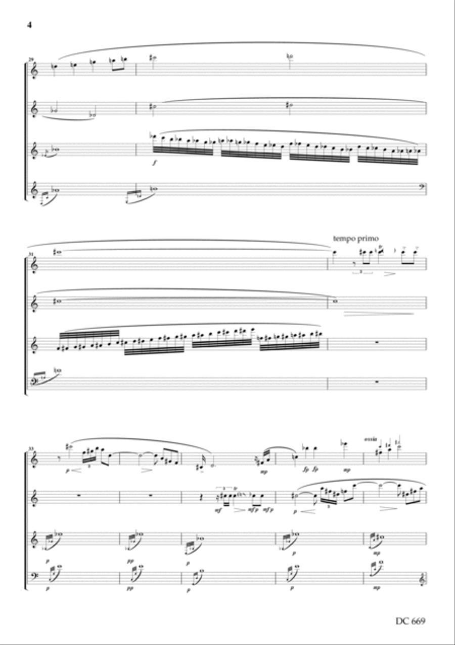 Prelude and Fugue No,1 - for clarinet quartet Clarinet Quartet scores gallery preview page 4