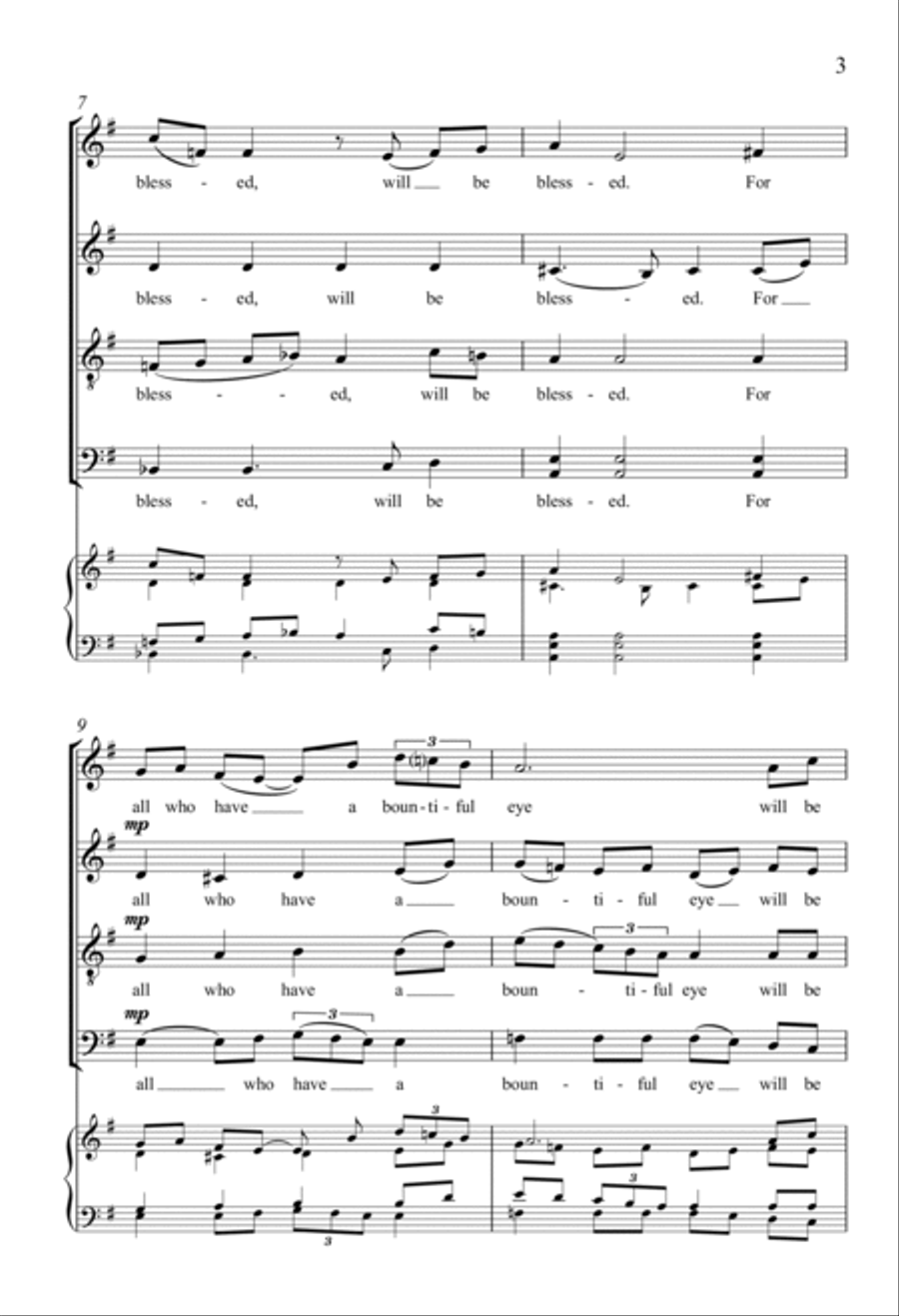 All Who Have a Bountiful Eye 4-Part scores gallery preview page 2