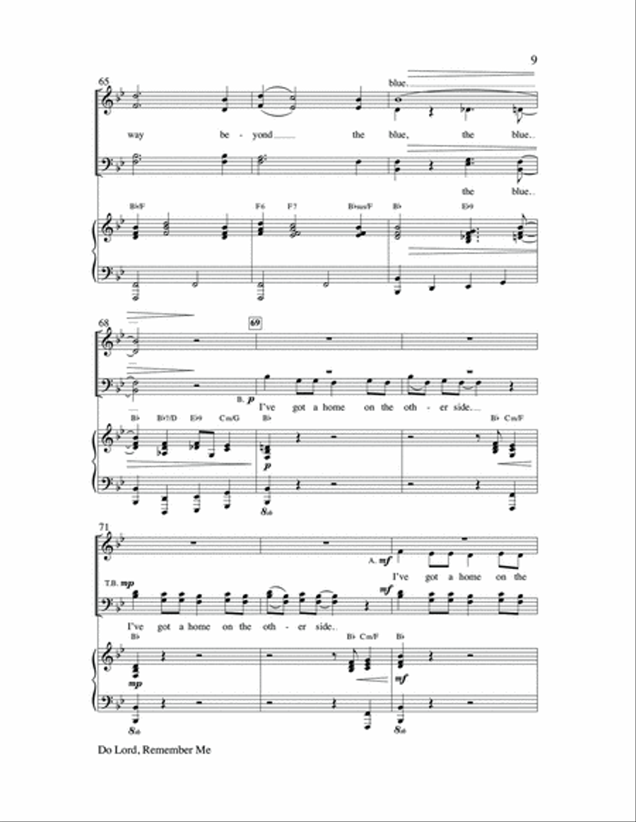 Do Lord, Remember Me 4-Part scores gallery preview page 9