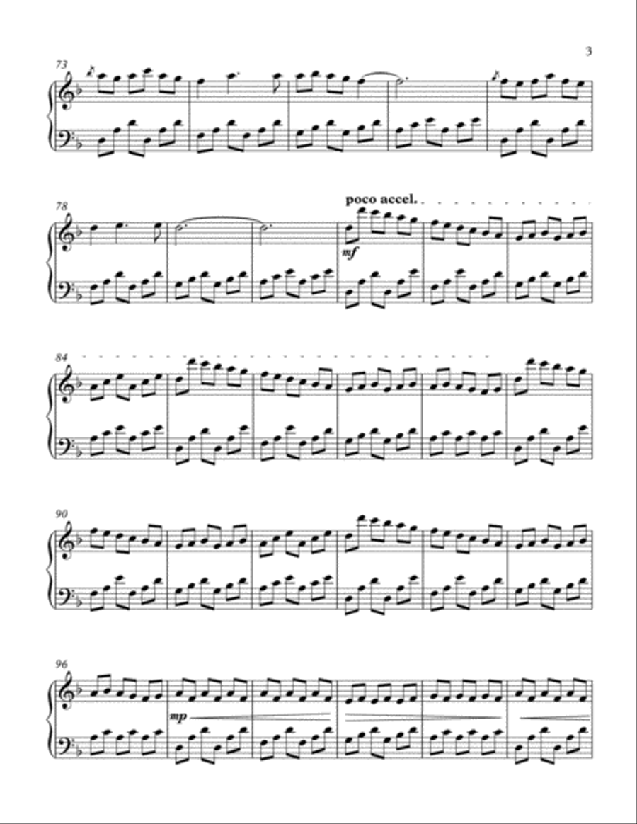 Free Free Piano Solo scores gallery preview page 3