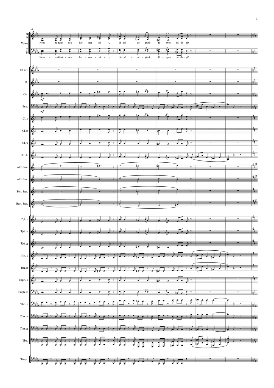 Magyar ünnepi dal Concert Band scores gallery preview page 5