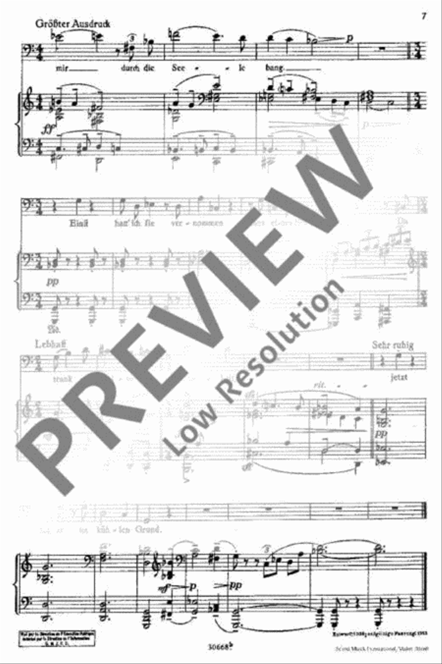 Zwei ernste Gesänge Zwei ernste Gesänge Baritone Voice scores gallery preview page 7