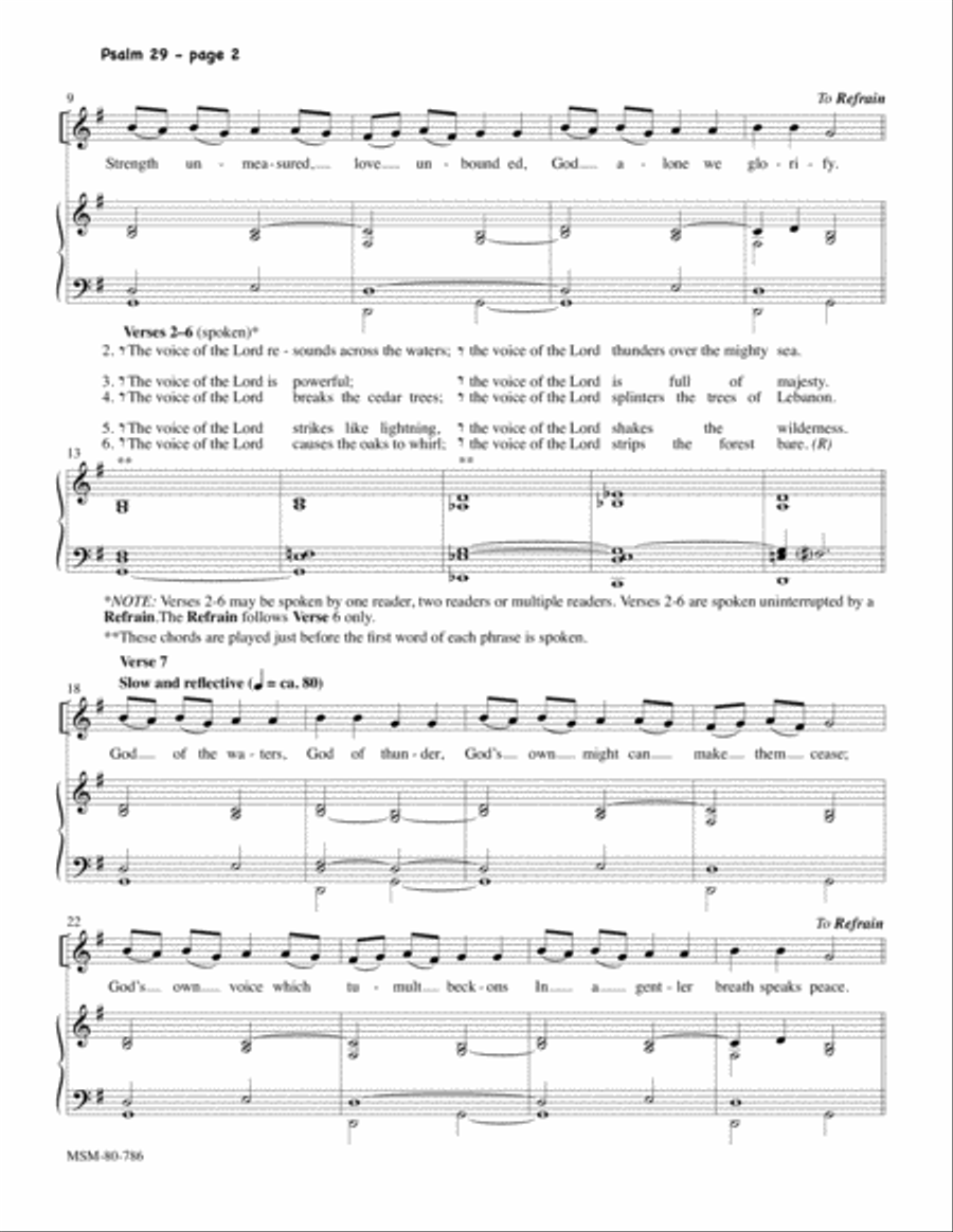 Psalm 29 4-Part scores gallery preview page 2