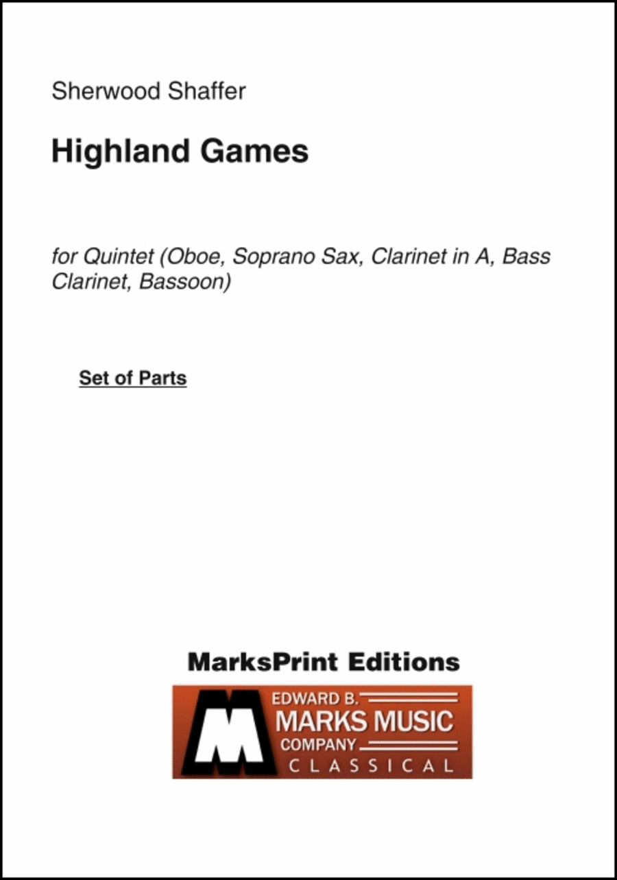 Highland Games (parts) Highland Games (parts) Woodwind Ensemble scores gallery preview page 1