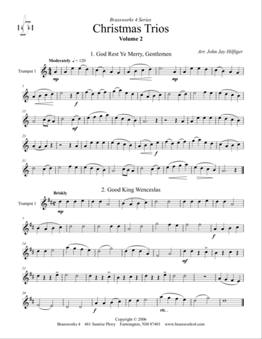 Christmas Trios, Vol. 2 Christmas Trios, Vol. 2 Trumpet Trio scores gallery preview page 5