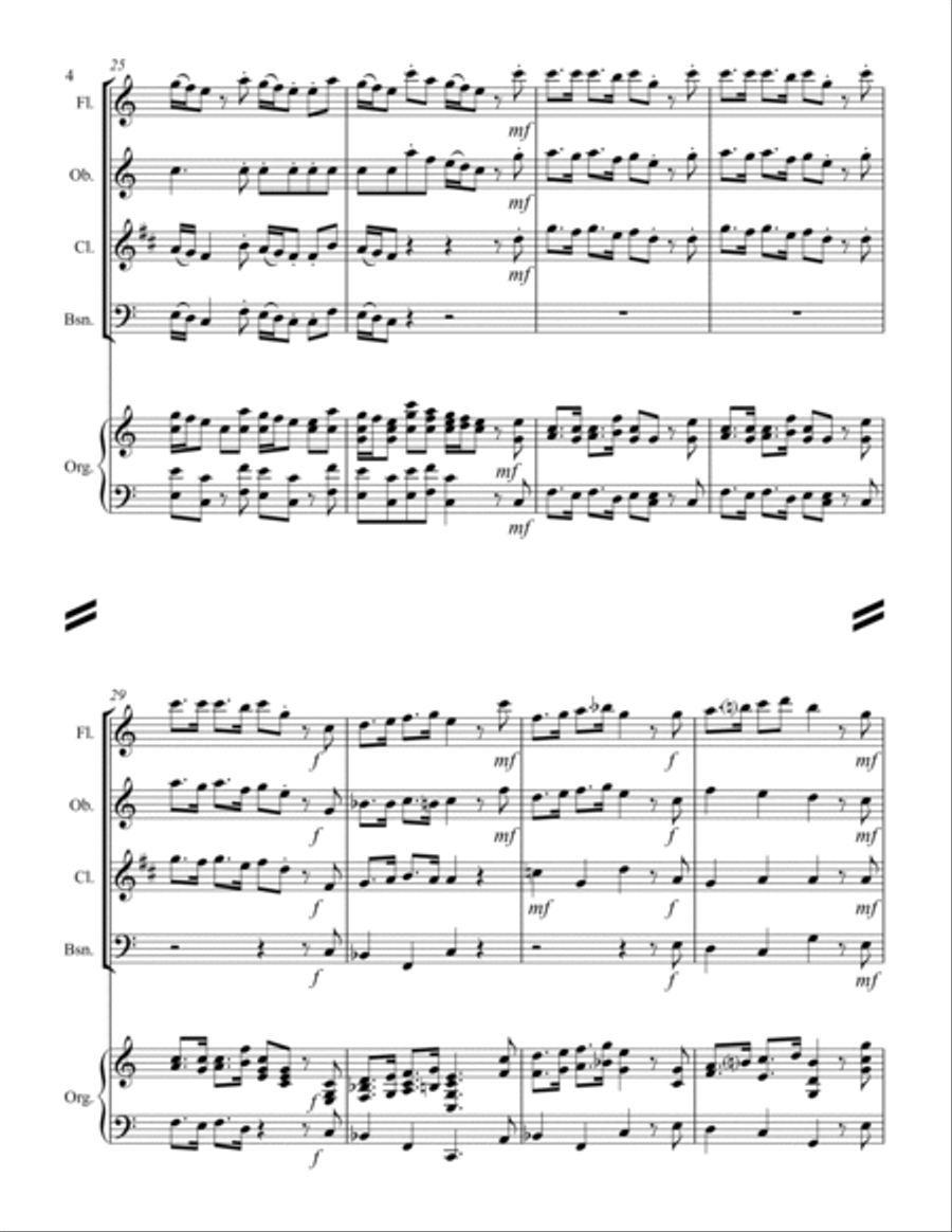 Lift Up Your Heads, O Ye Gates - from Messiah (for Woodwind Quartet & optional Organ) Woodwind Quartet scores gallery preview page 5