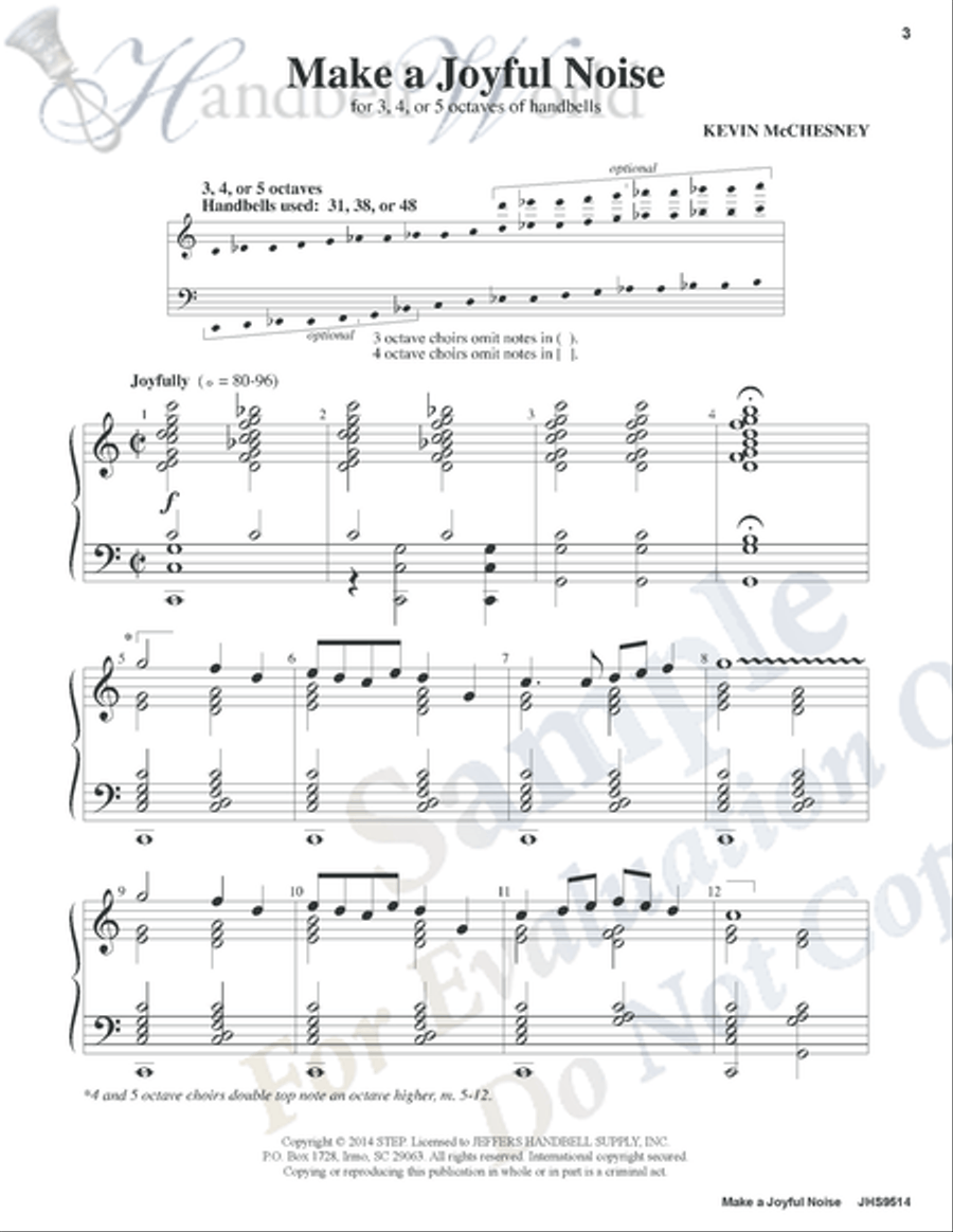 Make a Joyful Noise 5-Octaves scores gallery preview page 6