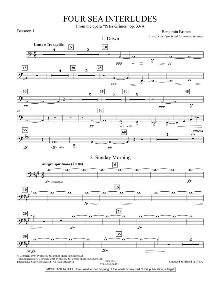 Four Sea Interludes (from the opera 