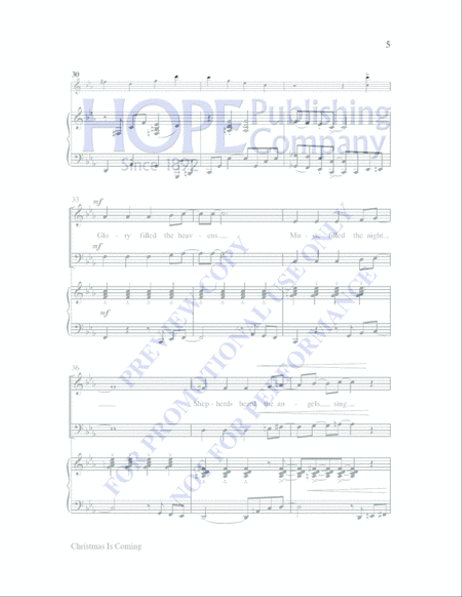 Christmas Is Coming Choir scores gallery preview page 4