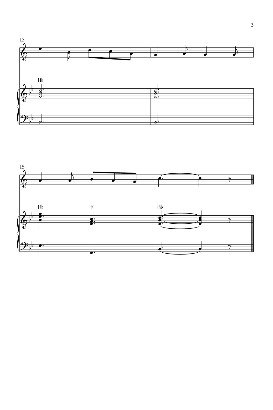 It Came Upon the Midnight Clear B-Flat Trumpet scores gallery preview page 3