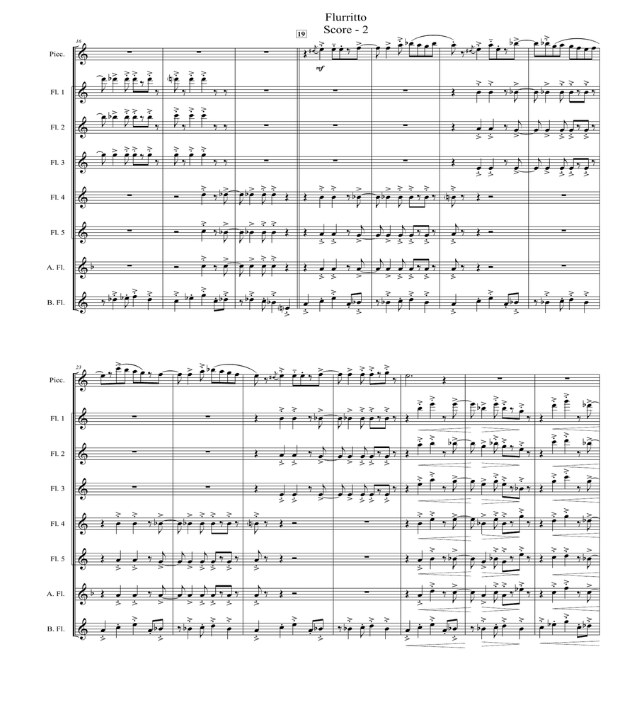 Flurrito (for Flute Choir) image number null