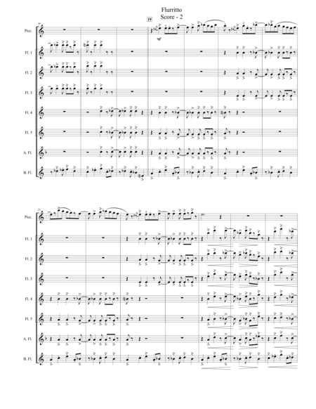 Flurrito (for Flute Choir) Flute - Digital Sheet Music