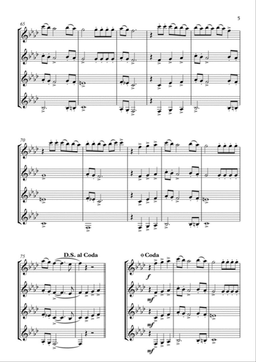 Industry Baby Woodwind Quartet scores gallery preview page 5