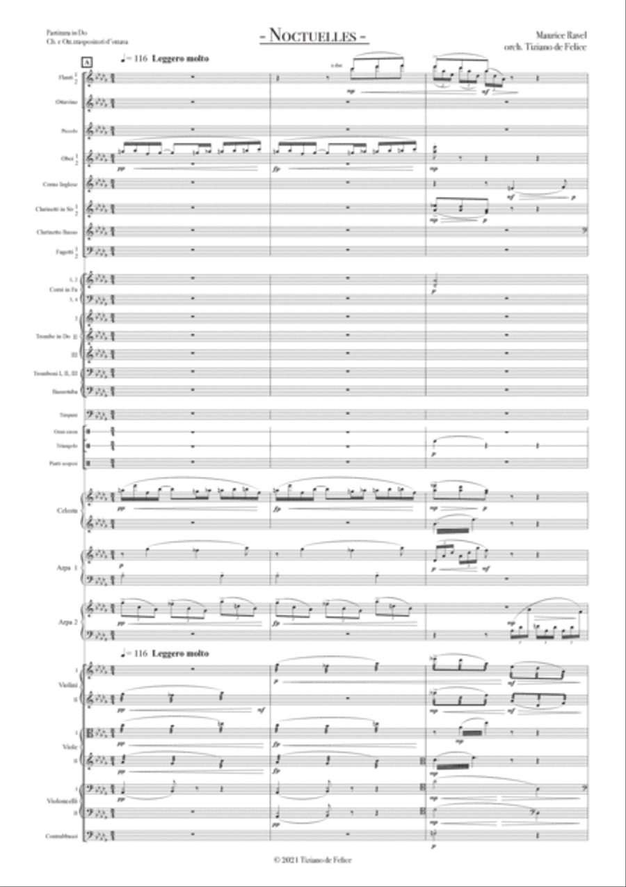 Ravel - Noctuelles (orchestra) - Score Only Full Orchestra scores gallery preview page 3