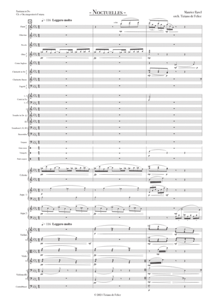 Ravel - Noctuelles (orchestra) - Score Only