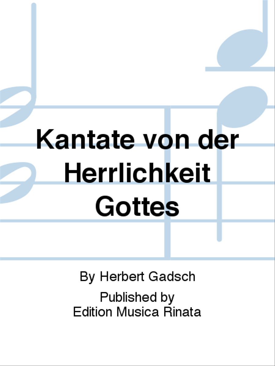 Kantate von der Herrlichkeit Gottes 4-Part scores gallery preview page 1