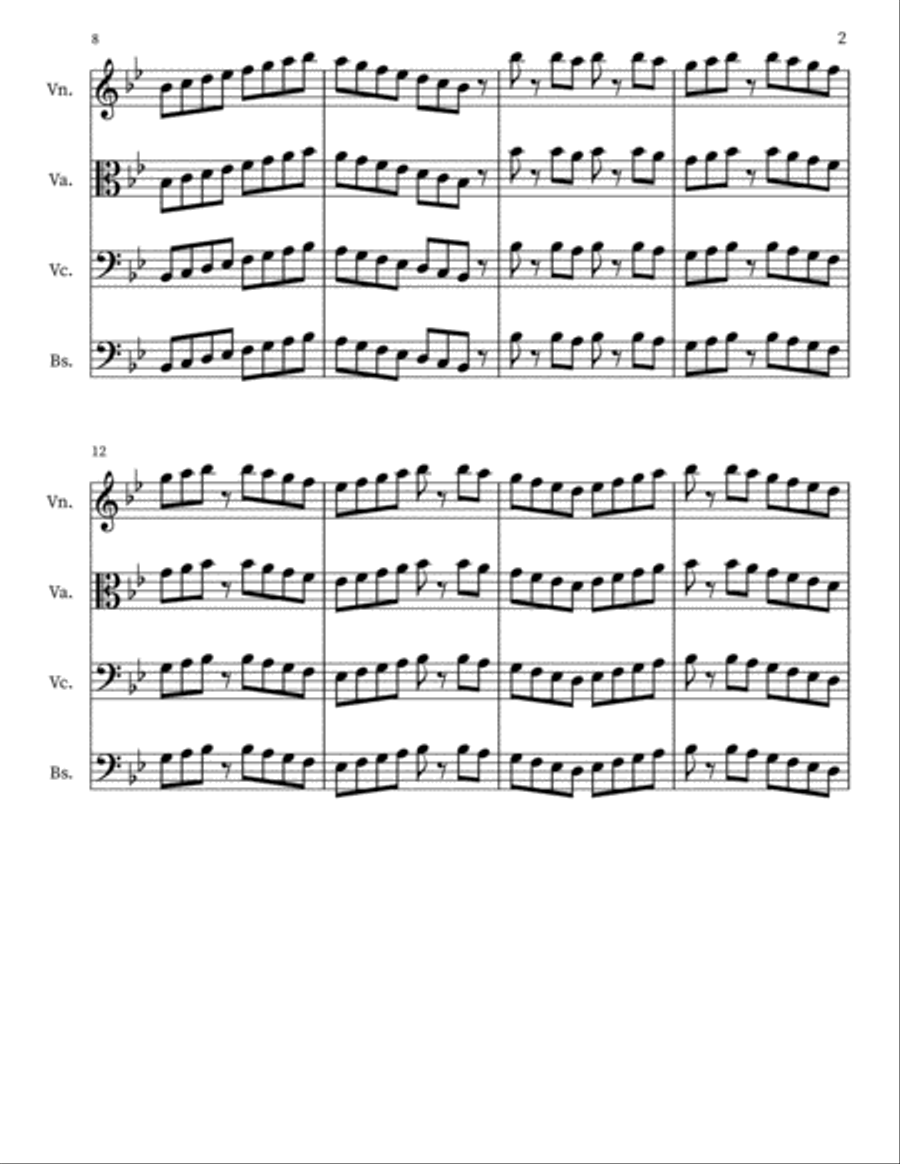 String Warm Up No 2 String Orchestra scores gallery preview page 2