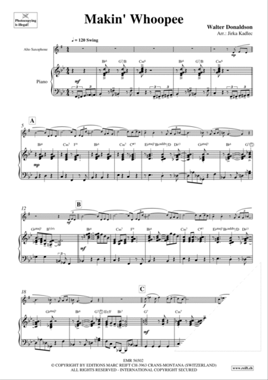 Makin' Whoopee Alto Saxophone scores gallery preview page 4