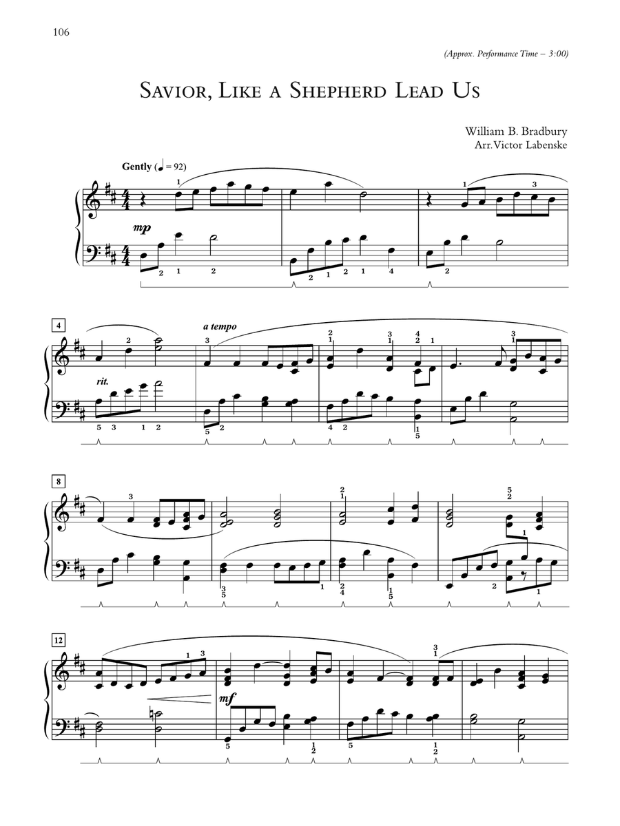 Savior, Like a Shepherd Lead Us - Piano Solo Piano Solo scores gallery preview page 1