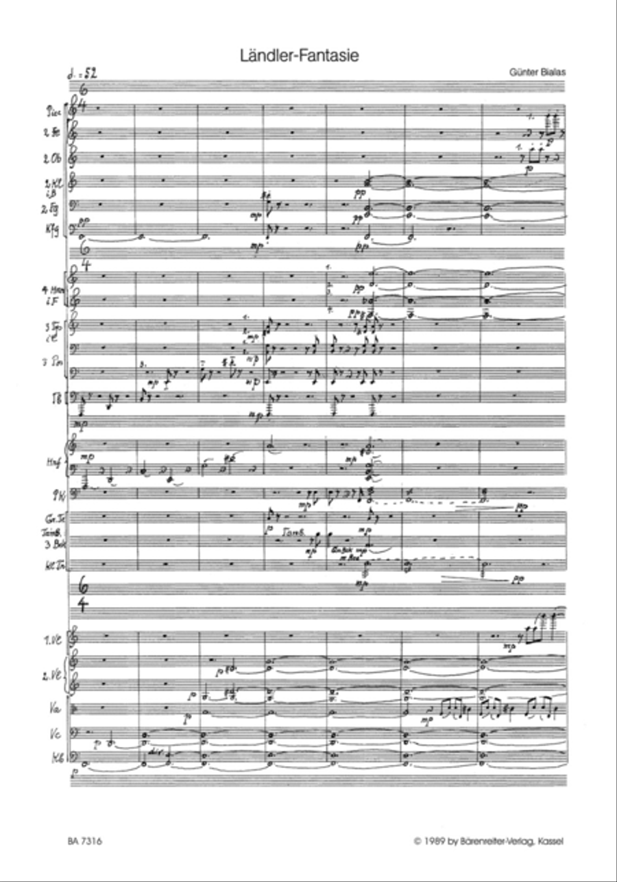 Ländler-Fantasie für Orchester (1989) TB scores gallery preview page 2