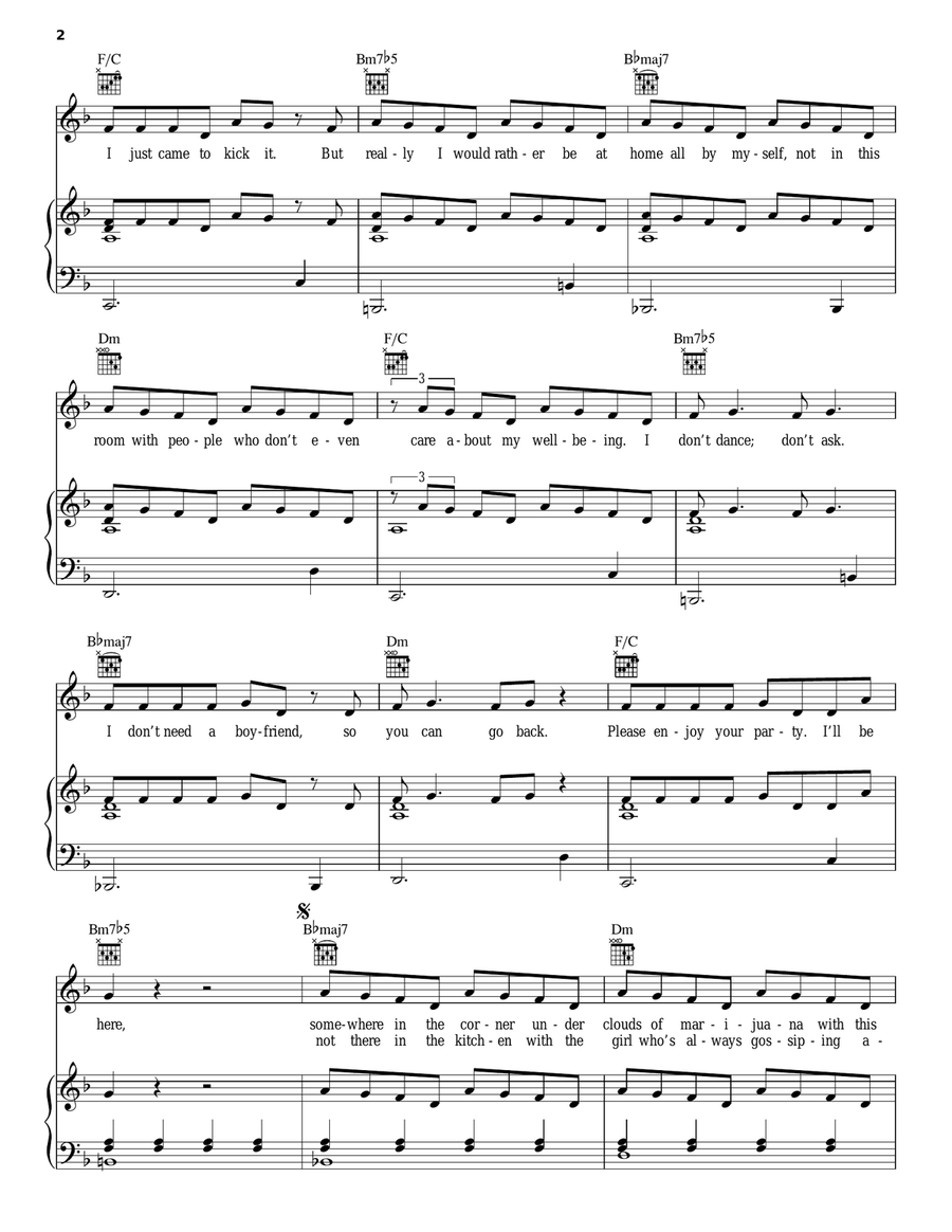 Here Here Piano, Vocal, Guitar scores gallery preview page 2