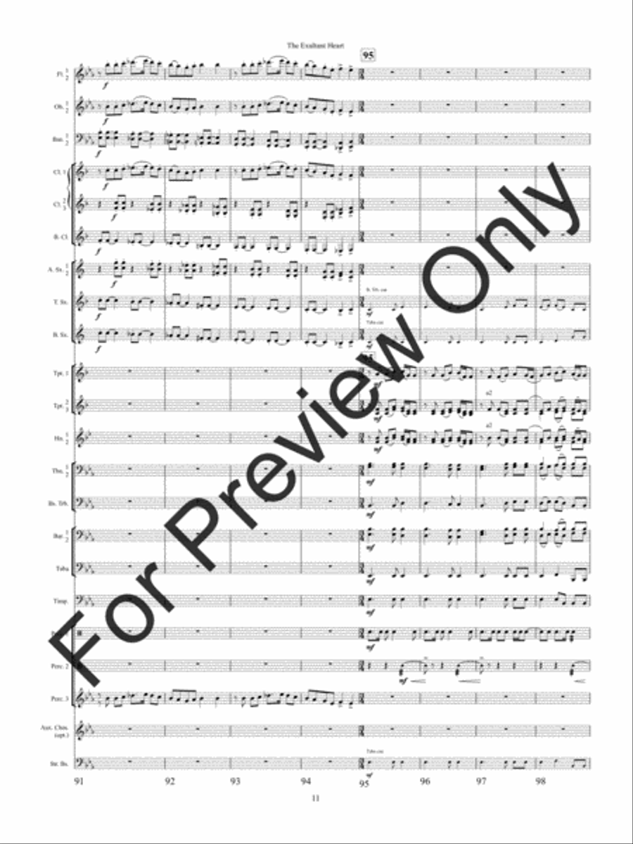 The Exultant Heart Concert Band scores gallery preview page 14