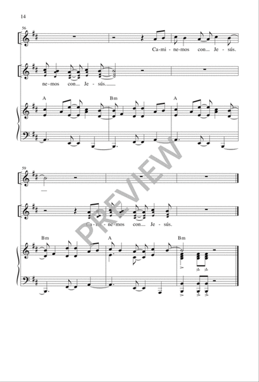 Caminemos con Jesús 3-Part scores gallery preview page 14