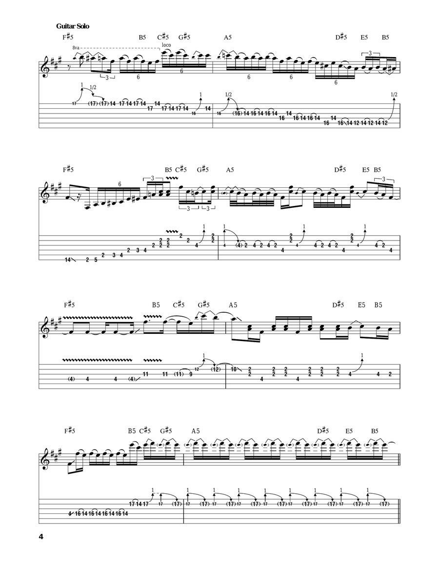 Godzilla Acoustic Guitar scores gallery preview page 4