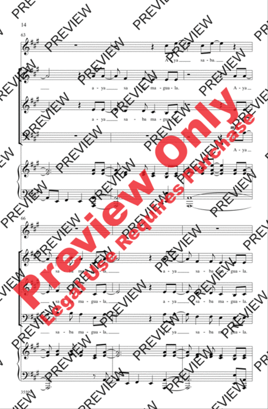 Aya Ngena Aya Ngena 3-Part scores gallery preview page 29
