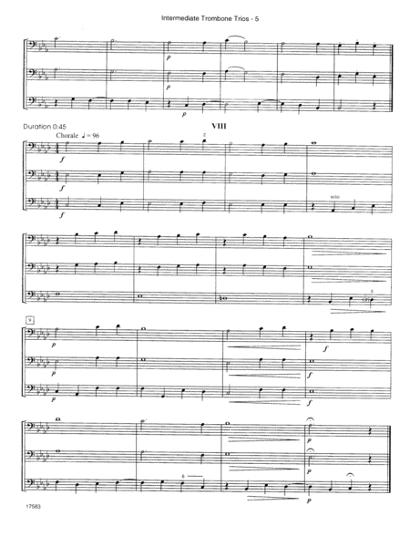 Intermediate Trombone Trios - Full Score