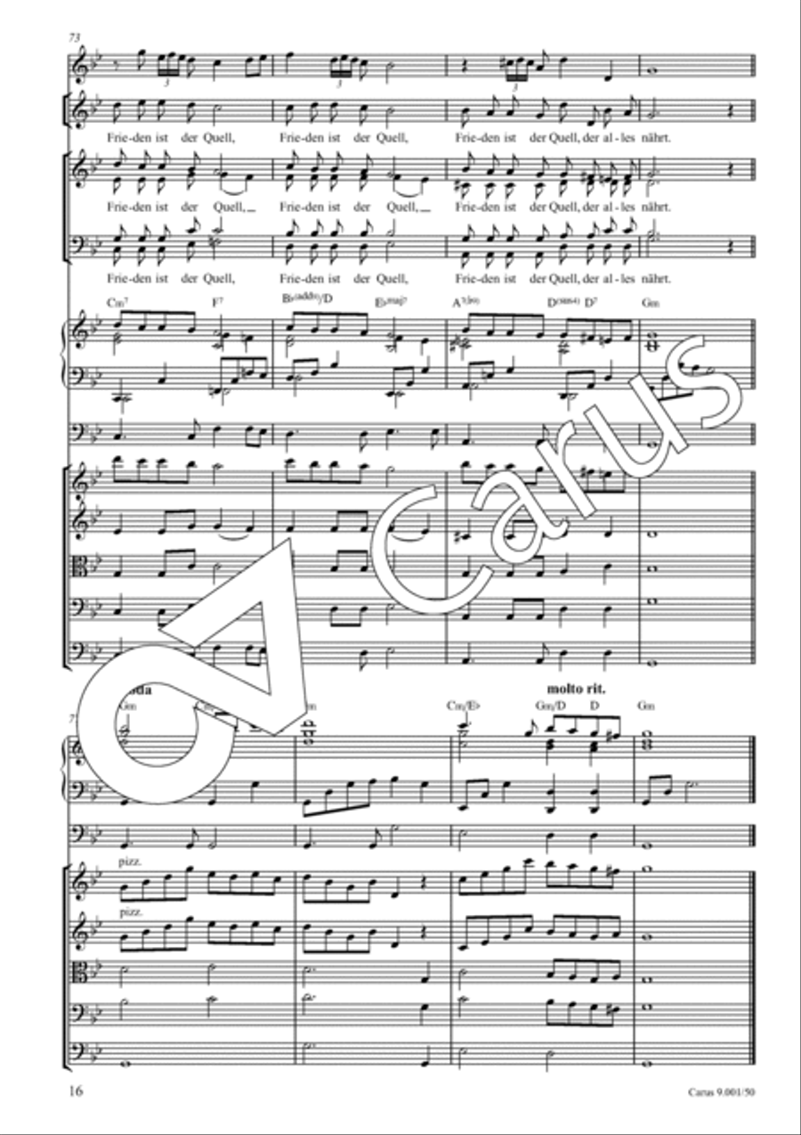 Friedenslied 4-Part scores gallery preview page 17