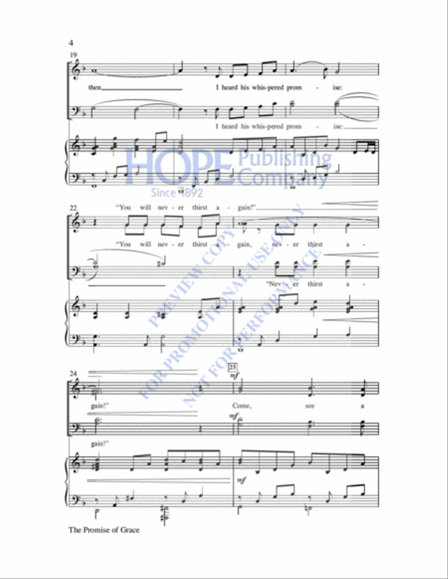 The Promise of Grace Choir scores gallery preview page 5