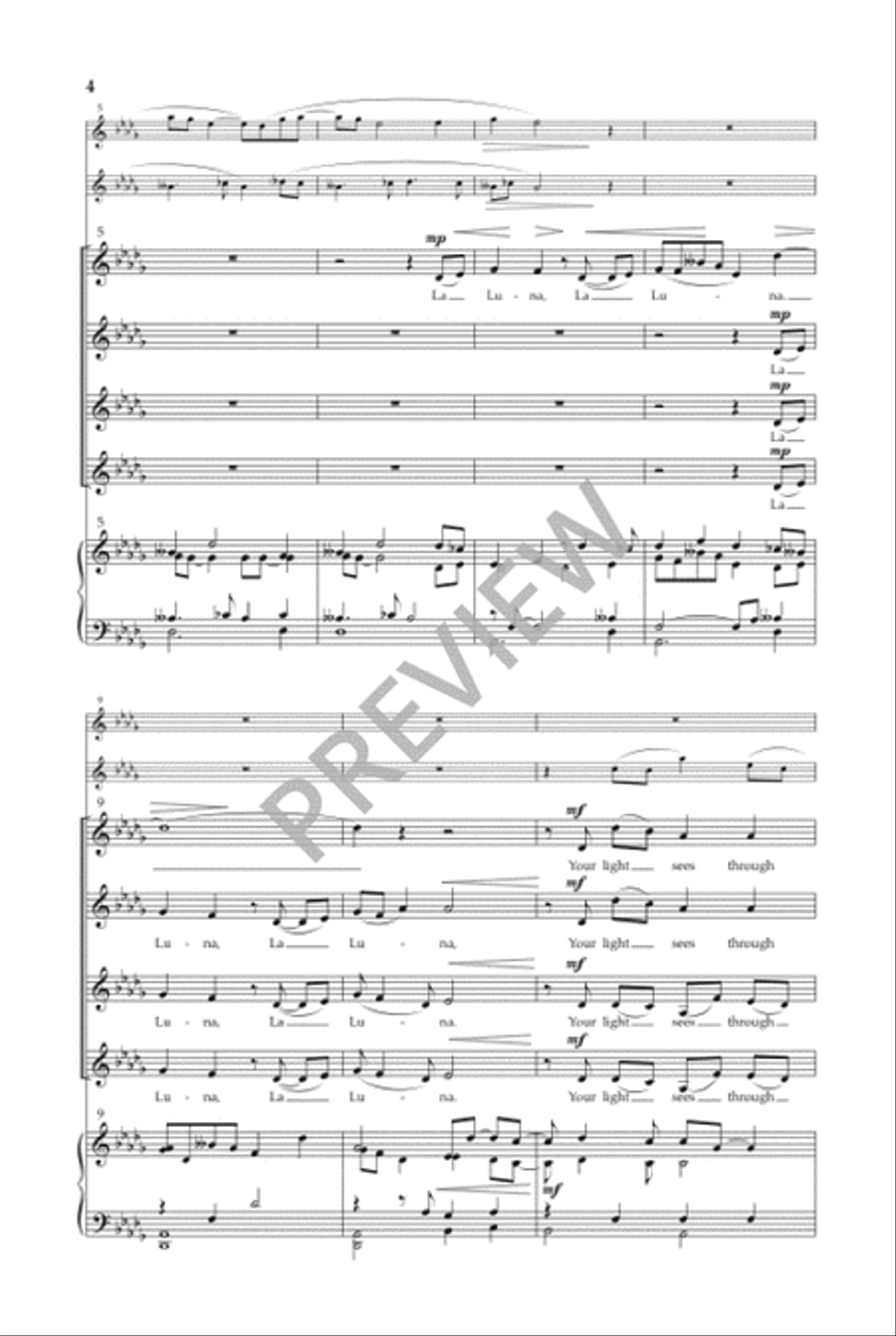 Song to the Moon (SSAA) Song to the Moon (SSAA) SSAA scores gallery preview page 5