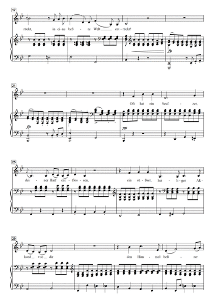 Schubert - An die Musik for Low Voice in B-flat Major