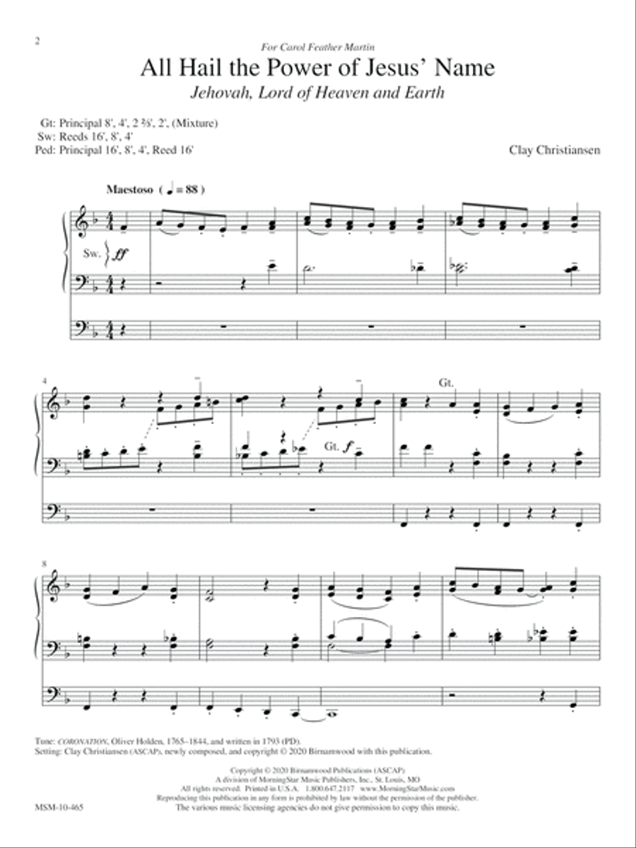 Arise and Shine Organ scores gallery preview page 2