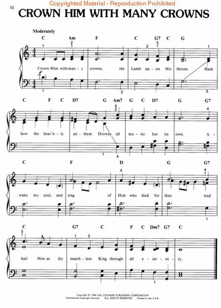 Best-Loved Hymns - Easy Piano by Dan Fox Easy Piano - Sheet Music