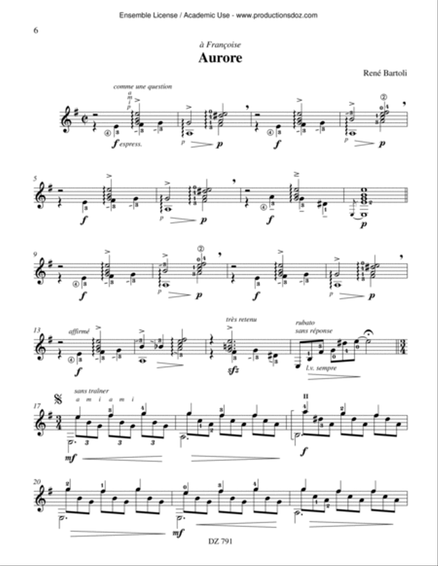 Réminiscences Classical Guitar scores gallery preview page 6