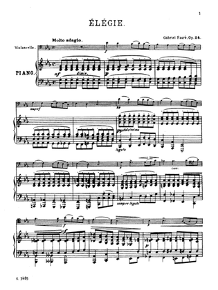 Book cover for Fauré: Élégie, Op. 24
