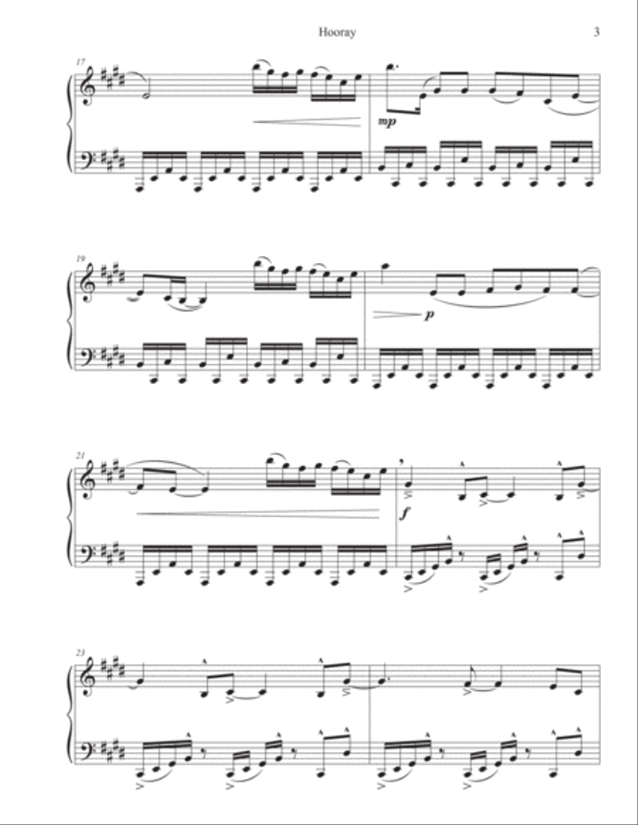 Hooray Hooray Piano Solo scores gallery preview page 3