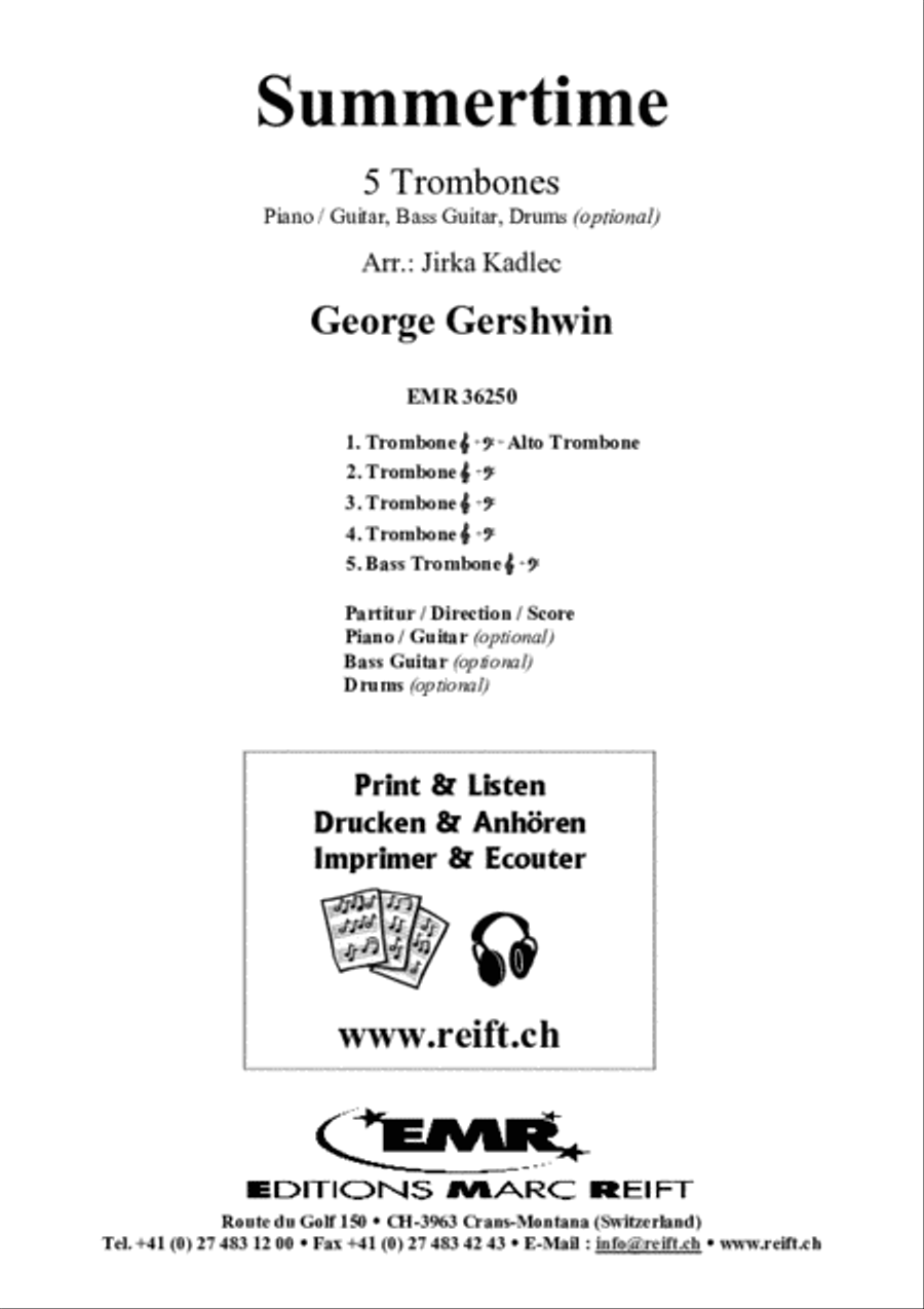 Summertime Trombone scores gallery preview page 2